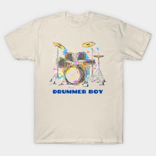 Drummer Boy Drum Set Percussionist T-Shirt